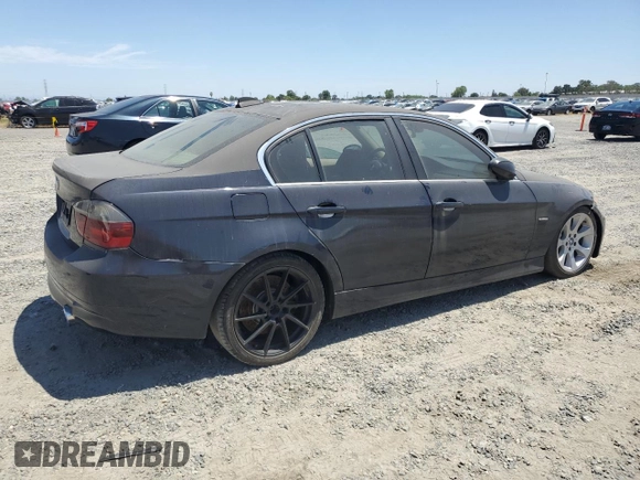 2007 BMW 3 Series 335i with VIN WBAVB73587PA86238, listed as a Copart auction lot 58517825 with Not provided miles and Salvage title. Bid and sale history available at DreamBid. Image 3.