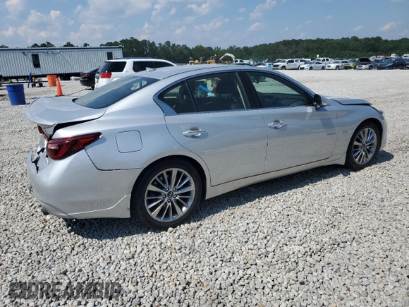 2018 Infiniti Q50 Luxe with VIN JN1EV7AP5JM352175, listed as a Copart auction lot 61762335 with 64,375 mi miles and Salvage title. Bid and sale history available at DreamBid. Image 3.