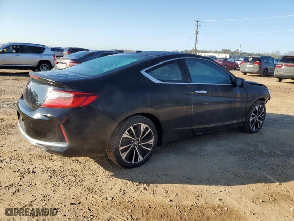2017 Honda Accord Coupe EX-L V6 with VIN 1HGCT2B82HA005758, listed as a Copart auction lot 42766665 with 101,296 mi miles and Salvage Title. Bid and sale history available at carsss.com. Image 3.