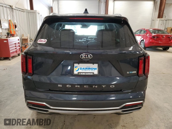 2021 Kia Sorento S with VIN KNDRG4LG5M5049495, listed as a Copart auction lot 59712505 with 76,727 mi miles and Salvage title. Bid and sale history available at DreamBid. Image 6.