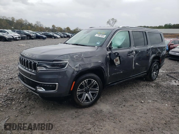 2024 Jeep Wagoneer Series II with VIN 1C4SJRBP7RS165095, listed as a Copart auction lot 77881604 with 17,048 mi miles and Clean title. Bid and sale history available at DreamBid. Image 1.
