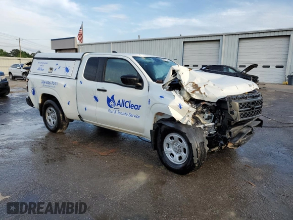 2024 Nissan Frontier S with VIN 1N6ED1CL7RN670390, listed as a Copart auction lot 53747085 with 2,573 mi miles and Salvage title. Bid and sale history available at DreamBid. Image 4.