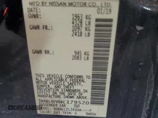 2019 Nissan Altima 2.5 Platinum with VIN 1N4BL4FV6KC179520, listed as a Copart auction lot 48404465 with 70,190 mi miles and Salvage Title. Bid and sale history available at carsss.com. Image 14.