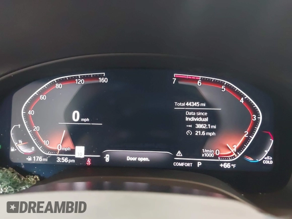 2021 BMW X3 xDrive30i with VIN 5UXTY5C02M9G23931, listed as a IAAI auction lot 41949325 with 44,345 mi miles and . Bid and sale history available at DreamBid. Image 7.