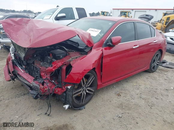 2017 Honda Accord Sedan Sport SE with VIN 1HGCR2F1XHA133452, listed as a IAAI auction lot 41802557 with 184,267 mi miles. Bid and sale history available at carsss.com. Image 18.