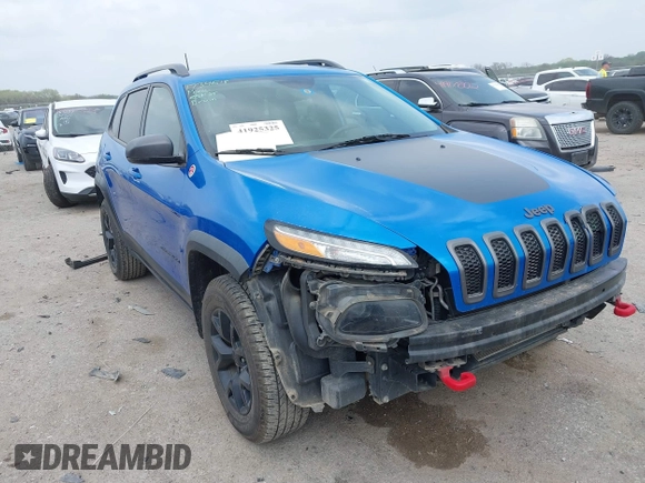 2018 Jeep Cherokee Trailhawk with VIN 1C4PJMBX6JD569684, listed as a IAAI auction lot 41925325 with 149,446 mi miles and . Bid and sale history available at DreamBid. Image 1.