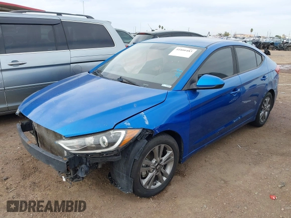 2018 Hyundai Elantra SEL with VIN 5NPD84LF9JH380476, listed as a IAAI auction lot 41800483 with 60,289 mi miles. Bid and sale history available at carsss.com. Image 2.