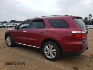 2013 Dodge Durango Crew with VIN 1C4SDHDT9DC658405, listed as a Copart auction lot 88593835 with 28,844 mi miles and Salvage title. Bid and sale history available at DreamBid. Image 2.