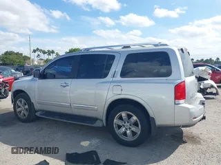 2011 Nissan Armada SV with VIN 5N1BA0ND2BN610453, listed as a IAAI auction lot 41647008 with 163,236 mi miles and . Bid and sale history available at DreamBid. Image 14.