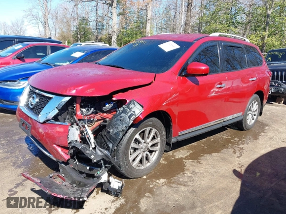 2015 Nissan Pathfinder SL with VIN 5N1AR2MM3FC704182, listed as a IAAI auction lot 41822851 with 75,943 mi miles and . Bid and sale history available at DreamBid. Image 17.