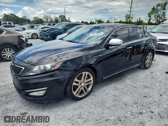 2013 Kia Optima SX with VIN 5XXGR4A62DG232408, listed as a Copart auction lot 62819035 with 251,192 mi miles and Clean title. Bid and sale history available at DreamBid. Image 1.