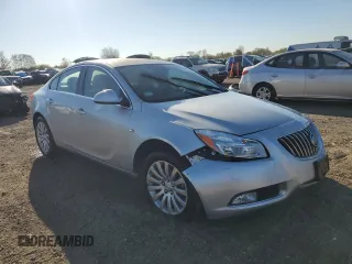 2011 Buick Regal CXL RL1 with VIN 2G4GN5EC4B9186291, listed as a Copart auction lot 74019104 with 27,646 mi miles and Salvage Title. Bid and sale history available at DreamBid. Image 4.