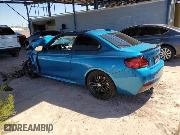 2021 BMW 2 Series M240i with VIN WBA2J5C02M7G34812, listed as a Copart auction lot 67790704 with 46,008 mi miles and Salvage Title. Bid and sale history available at carsss.com. Image 2.