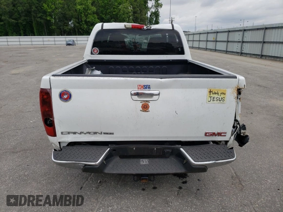 2012 GMC Canyon SLE1 with VIN 1GTD5MFE3C8108163, listed as a Copart auction lot 54492754 with 155,689 mi miles and Salvage Title. Bid and sale history available at carsss.com. Image 6.