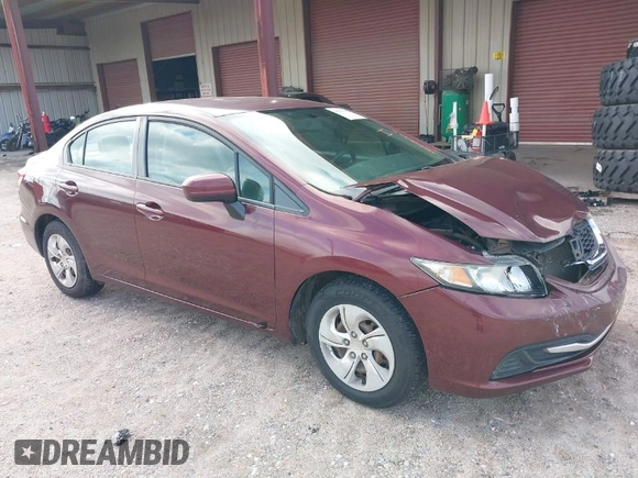 2015 Honda Civic Sedan LX with VIN 19XFB2F52FE059814, listed as a IAAI auction lot 40413705 with 91,506 mi miles. Bid and sale history available at carsss.com. Image 1.