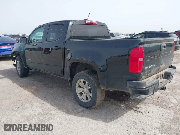 2021 Chevrolet Colorado 2WD LT with VIN 1GCGSCEN4M1141667, listed as a IAAI auction lot 41712760 with 105,905 mi miles. Bid and sale history available at carsss.com. Image 3.