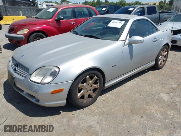 2001 Mercedes-Benz SLK 230 Kompressor with VIN WDBKK49F61F176176, listed as a IAAI auction lot 42467204 with 108,030 mi miles and . Bid and sale history available at DreamBid. Image 2.