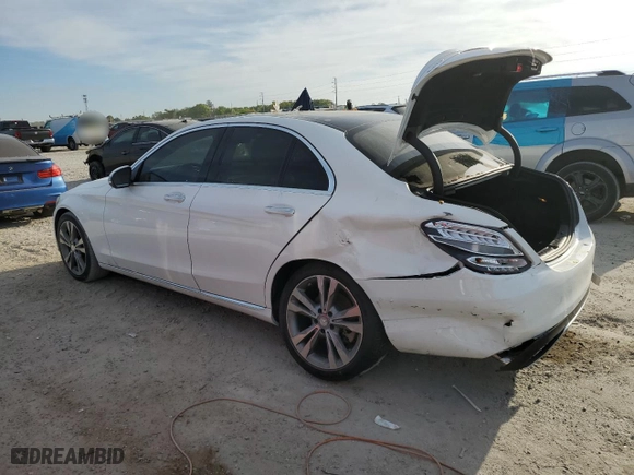 2017 Mercedes-Benz C-Class C 300 with VIN 55SWF4JB4HU191370, listed as a Copart auction lot 48983495 with 0 mi miles and Non Repairable. Bid and sale history available at carsss.com. Image 2.