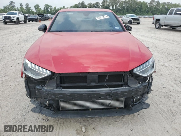2021 Audi S4 Premium Plus with VIN WAUB4AF49MA031306, listed as a Copart auction lot 51076474 with 13,102 mi miles. Bid and sale history available at carsss.com. Image 5.