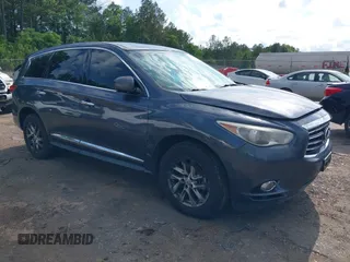 2013 Infiniti JX35 with VIN 5N1AL0MN0DC349743, listed as a IAAI auction lot 42151277 with 183,894 mi miles. Bid and sale history available at carsss.com. Image 1.