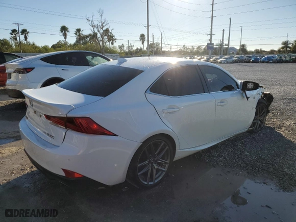 2020 Lexus IS with VIN JTHG81F22L5041015, listed as a Copart auction lot 82097844 with 37,614 mi miles and Salvage Title. Bid and sale history available at carsss.com. Image 3.