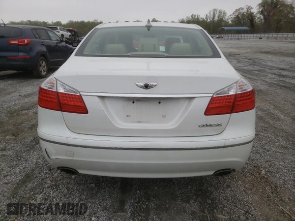 2009 Hyundai Genesis with VIN KMHGC46E29U039092, listed as a Copart auction lot 51525935 with 83,191 mi miles and Salvage Title. Bid and sale history available at DreamBid. Image 6.