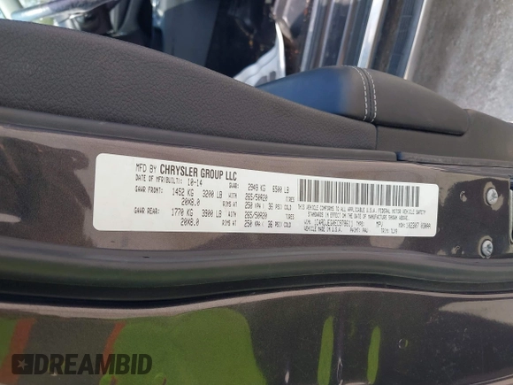 2014 Dodge Durango Citadel with VIN 1C4RDJEG0EC978611, listed as a IAAI auction lot 42250344 with 200,412 mi miles and . Bid and sale history available at DreamBid. Image 9.