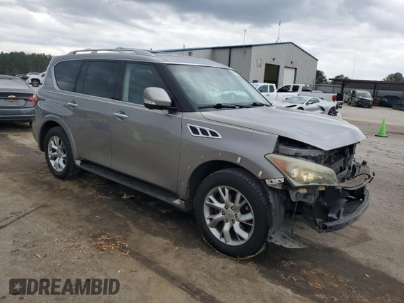 2012 Infiniti QX56 8-passenger with VIN JN8AZ2ND4C9715207, listed as a Copart auction lot 43283955 with 191,935 mi miles and Salvage title. Bid and sale history available at DreamBid. Image 4.