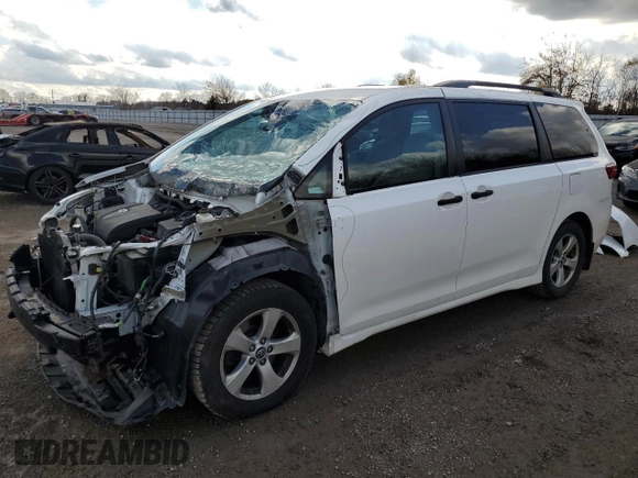 2018 Toyota Sienna L with VIN 5TDZZ3DC1JS907423, listed as a Copart auction lot 78247414 with 138,385 mi miles and Salvage Title. Bid and sale history available at DreamBid. Image 1.