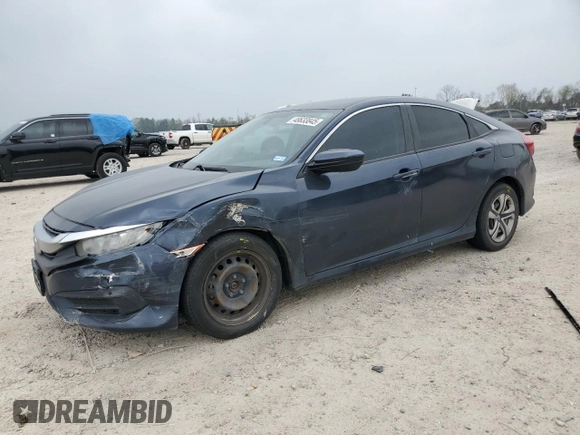 2017 Honda Civic Sedan LX with VIN 19XFC2F59HE081874, listed as a Copart auction lot 48633845 with 148,908 mi miles and Salvage Title. Bid and sale history available at carsss.com. Image 1.