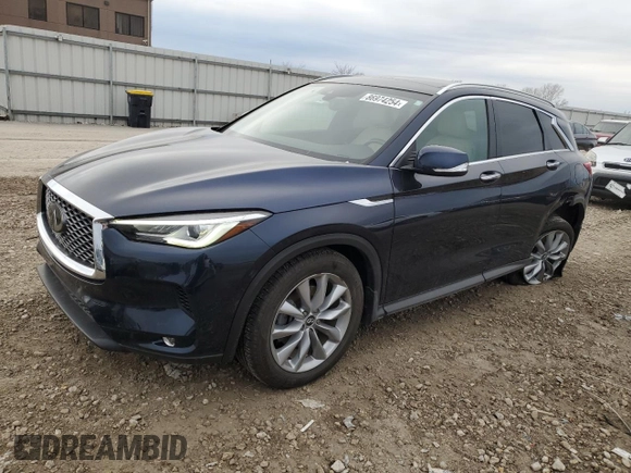 2019 Infiniti QX50 Pure z VIN 3PCAJ5M33KF146271, wystawiony jako Copart lot #86974254 z przebiegiem 56 258 mil mil oraz Szkoda całkowita • Salvage title. Historia ofert i sprzedaży dostępna na DreamBid. Obrazek 1.