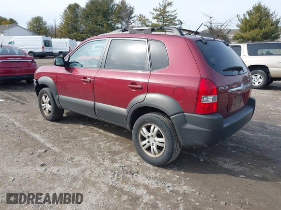 2007 Hyundai Tucson SE with VIN KM8JN12D57U591744, listed as a IAAI auction lot 41511882 with 259,397 mi miles. Bid and sale history available at carsss.com. Image 3.