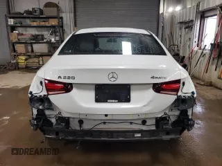 2020 Mercedes-Benz A 220 with VIN WDD3G4FB9LW038522, listed as a Copart auction lot 43307274 with 27,161 mi miles and Salvage Title. Bid and sale history available at DreamBid. Image 6.