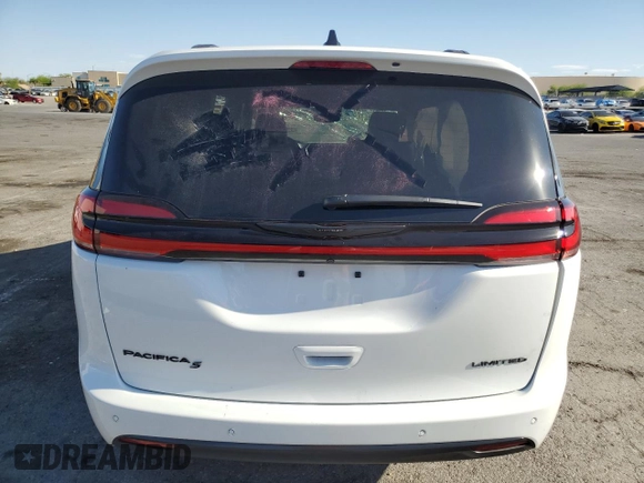 2025 Chrysler Pacifica Limited with VIN 2C4RC1GG2SR570078, listed as a Copart auction lot 59219585 with Not provided miles and Salvage title. Bid and sale history available at DreamBid. Image 6.