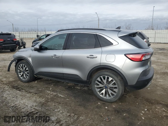 2022 Ford Escape Titanium with VIN 1FMCU9J94NUB02822, listed as a Copart auction lot 53014685 with 35,285 mi miles and Salvage title. Bid and sale history available at DreamBid. Image 2.