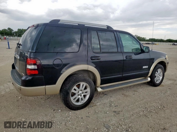 2006 Ford Explorer Eddie Bauer z VIN 1FMEU74E76UA33213, wystawiony jako Copart lot #62322315 z przebiegiem 158 510 mil mil oraz Czysty tytuł • Clean title. Historia ofert i sprzedaży dostępna na DreamBid. Obrazek 3.