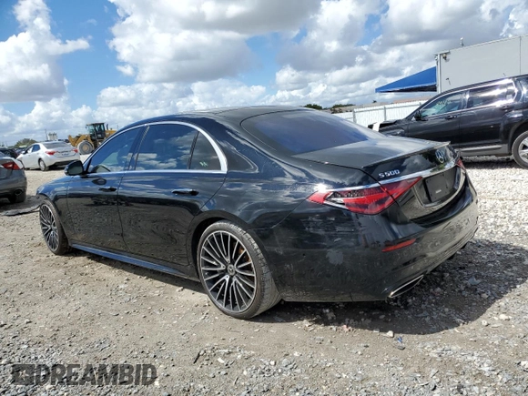 2022 Mercedes-Benz S-Class S 500 with VIN W1K6G6DB0NA148063, listed as a Copart auction lot 46621945 with 54,224 mi miles and Salvage Title. Bid and sale history available at carsss.com. Image 2.