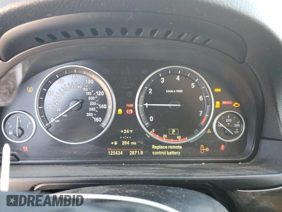 2011 BMW 5 Series 528i with VIN WBAFR1C52BC749927, listed as a Copart auction lot 44520165 with 125,434 mi miles and Salvage Title. Bid and sale history available at carsss.com. Image 9.