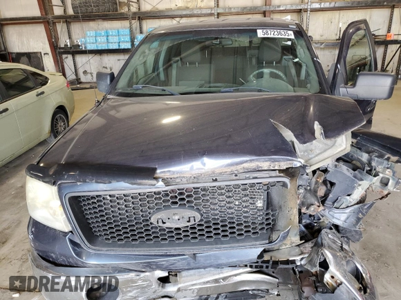 2006 Ford F-150 XLT with VIN 1FTPX14546FB39124, listed as a Copart auction lot 58723635 with 95,108 mi miles and Salvage title. Bid and sale history available at DreamBid. Image 11.