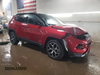 2025 Jeep Compass Limited with VIN 3C4NJDCN5ST565528, listed as a Copart auction lot 51971855 with 2,498 mi miles and Salvage title. Bid and sale history available at DreamBid. Image 4.