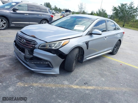 2015 Hyundai Sonata 2.4L Limited with VIN 5NPE34AF8FH060529, listed as a IAAI auction lot 42099311 with 98,546 mi miles. Bid and sale history available at carsss.com. Image 17.