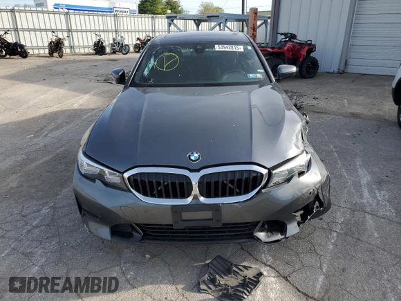 2020 BMW 3 Series 330i xDrive with VIN 3MW5R7J04L8B19132, listed as a Copart auction lot 53942815 with 0 mi miles and Clean Title. Bid and sale history available at carsss.com. Image 5.