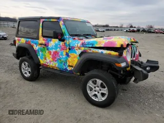 2021 Jeep Wrangler Willys with VIN 1C4HJXAG3MW637195, listed as a Copart auction lot 40757714 with 27,621 mi miles and Non repairable. Bid and sale history available at DreamBid. Image 4.