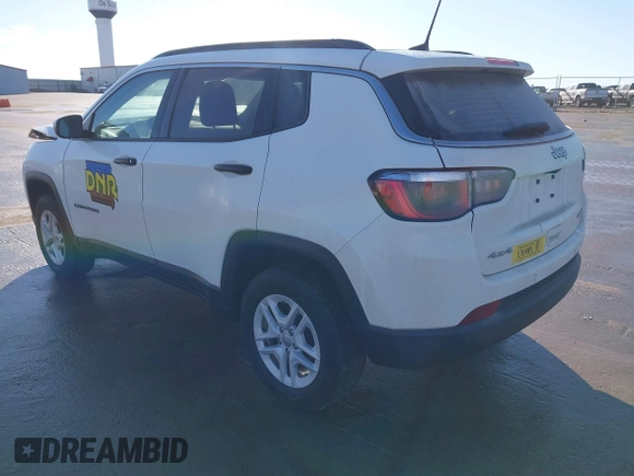 2020 Jeep Compass Sport with VIN 3C4NJDAB5LT170761, listed as a IAAI auction lot 41645477 with 74,919 mi miles. Bid and sale history available at carsss.com. Image 3.