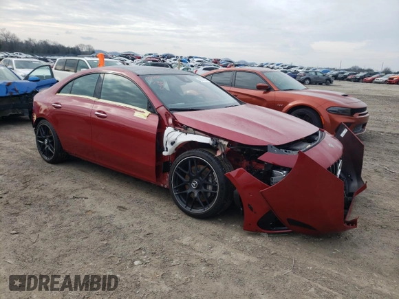 2021 Mercedes-Benz CLA 45 AMG with VIN W1K5J5DB5MN175502, listed as a Copart auction lot 45331254 with 21,365 mi miles and Clean Title. Bid and sale history available at DreamBid. Image 4.