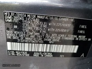 2016 Toyota RAV4 LE with VIN 2T3ZFREV7GW297465, listed as a Copart auction lot 51503515 with 67,251 mi miles and Salvage Title. Bid and sale history available at carsss.com. Image 14.
