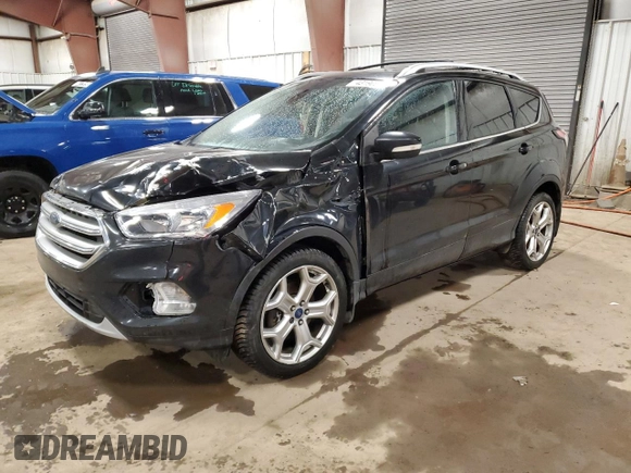 2017 Ford Escape Titanium with VIN 1FMCU9J91HUC68669, listed as a Copart auction lot 43190965 with 161,347 mi miles and Clean Title. Bid and sale history available at carsss.com. Image 1.