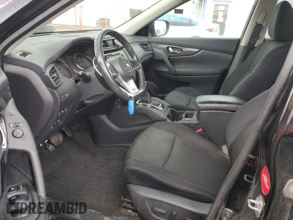 2017 Nissan Rogue SV with VIN 5N1AT2MVXHC747821, listed as a Copart auction lot 60855115 with 170,842 mi miles and Salvage title. Bid and sale history available at DreamBid. Image 7.