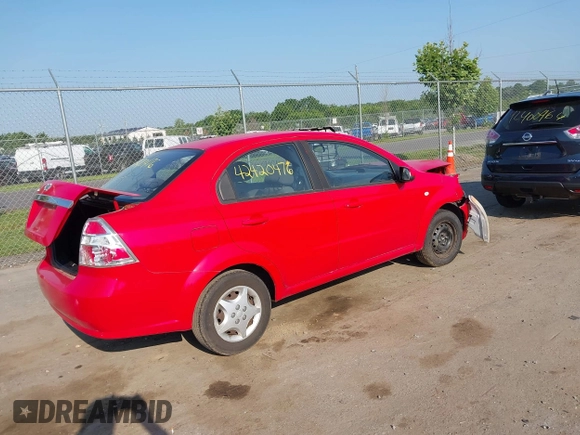 2007 Chevrolet Aveo LS with VIN KL1TD56617B045173, listed as a IAAI auction lot 42420476 with 88,524 mi miles and . Bid and sale history available at DreamBid. Image 4.