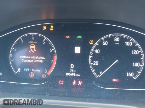 2018 Honda Accord Sedan Sport 1.5T with VIN 1HGCV1F39JA173342, listed as a IAAI auction lot 41857705 with 106,698 mi miles. Bid and sale history available at carsss.com. Image 7.